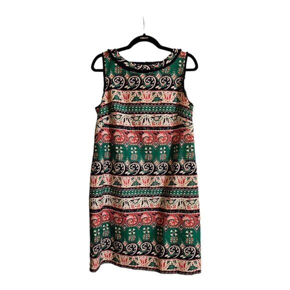 TALBOTS Floral Print Sleeveless Sheath Dress - Size 10 - Picture 1 of 7